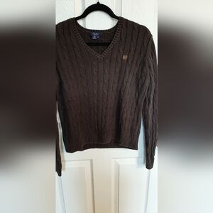 Vintage Chaps V-Neck Cable Sweater